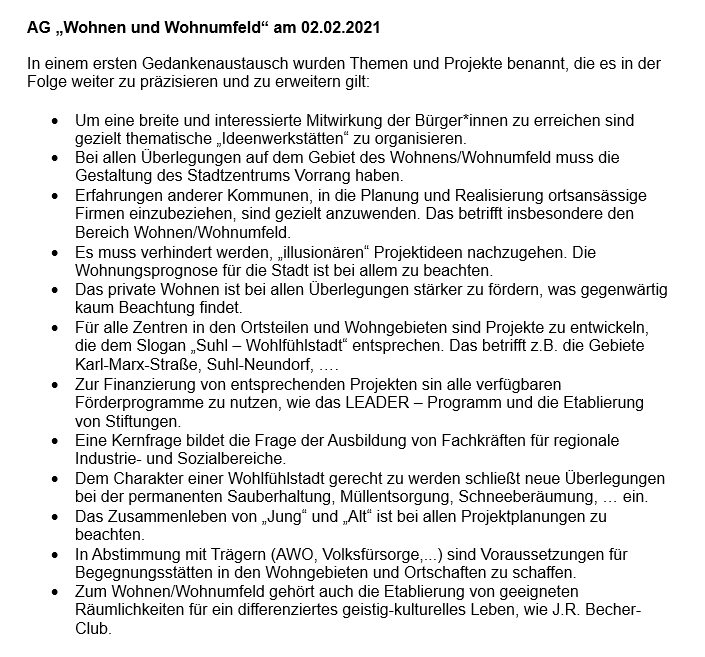 Protokoll AG Wohnen und Wohnumfeld 02.02.2021