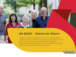 Die BAGSO - Stimme der Älteren